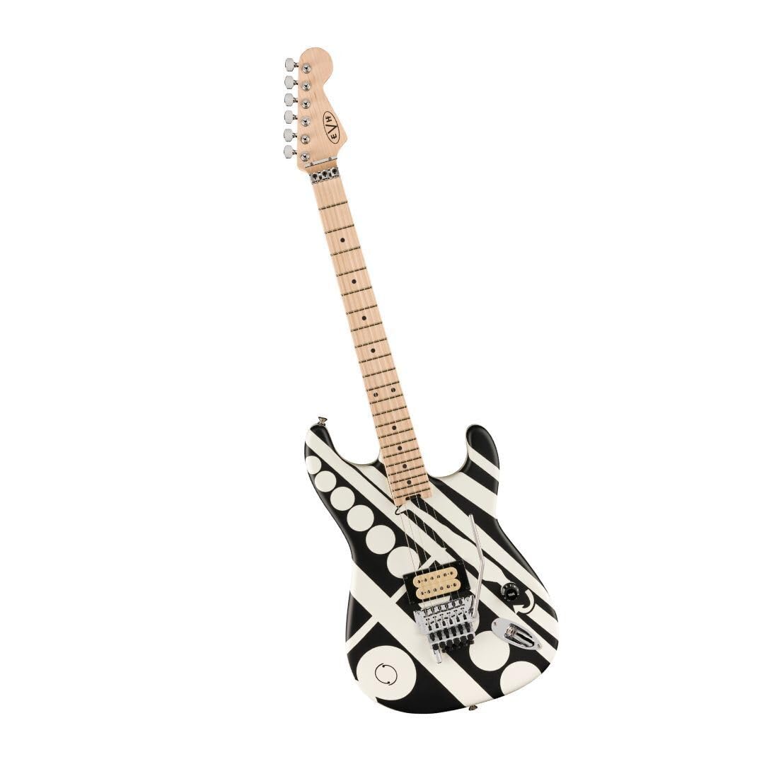 Amazon.com: EVH Striped Series Circles Electric Guitar - Crop